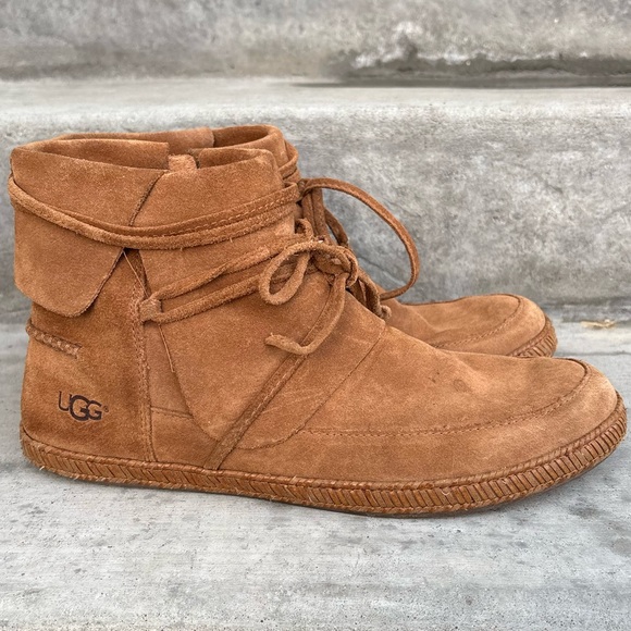 UGG Reid Women's Chestnut Ankle Booties 9.5 - Picture 9 of 10